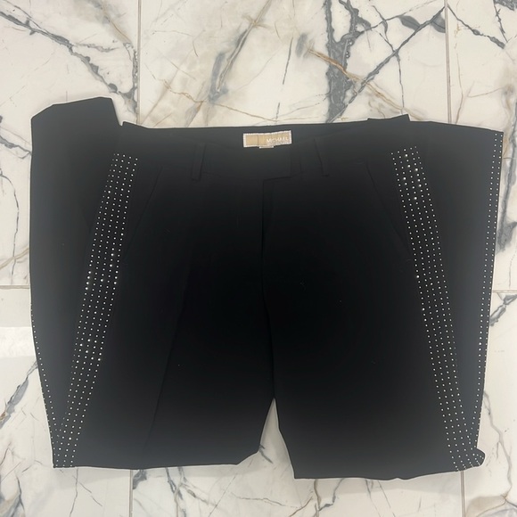 Michael Kors side rhinestones black pants 2 - Picture 2 of 5